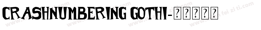 CrashNumbering Gothi字体转换